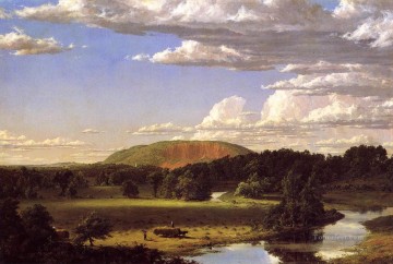  Landscapes Canvas - West Rock New Haven scenery Hudson River Frederic Edwin Church Landscapes